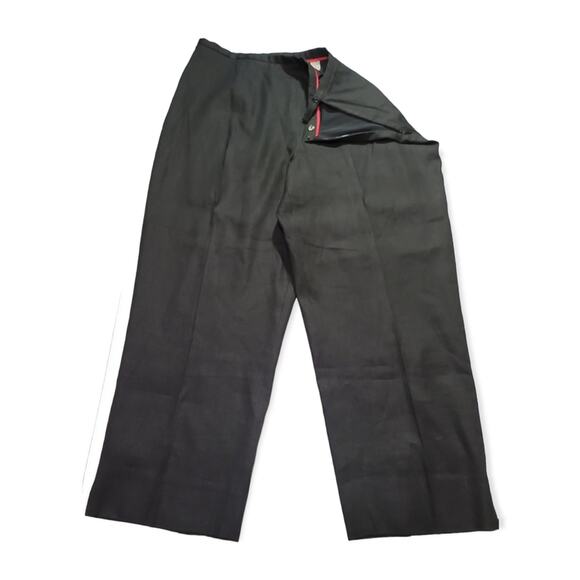 Valerie Stevens Collection Black Grey Linen Blend Trouser Pants Size 14 - Picture 3 of 9